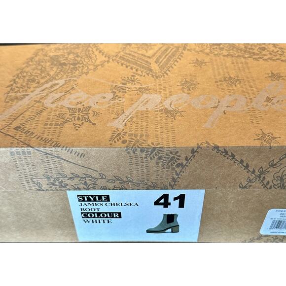 Free People James Chelsea Boots White Leather Size US 10. EU 41 - Picture 5 of 10